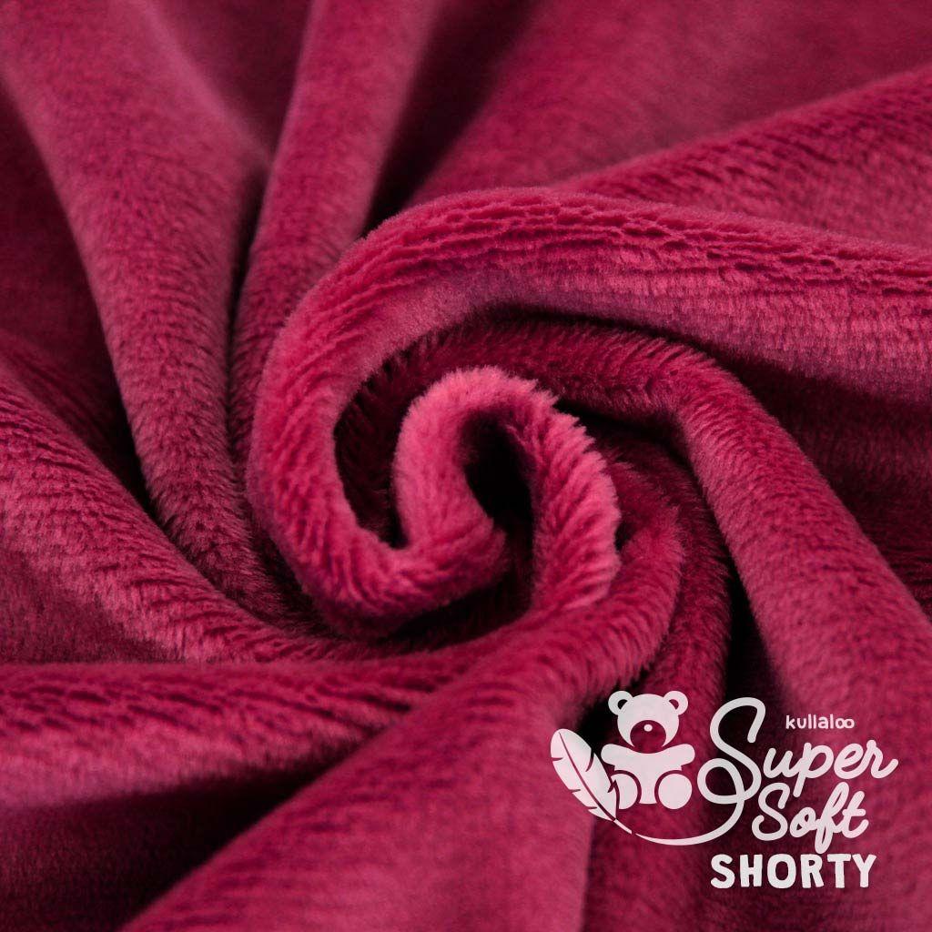 Plüschstoff Shorty uni 75x100cm dunkelrot bordeaux – Kullalo